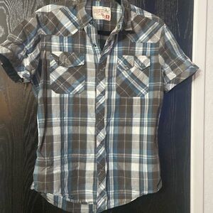 Vintage Y2K JNCO Crown Brand Button Up shirt Size Small